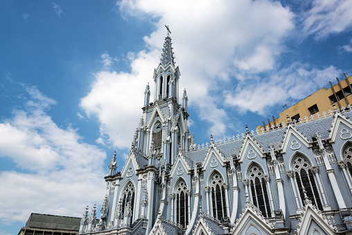 Da Nang, Vietnam: Catholic Cathedral, the Church of the Sacred Heart of Jesus, French colonial temple completed in 1924. Neo-Gothic style with soaring lines and arched doors.
