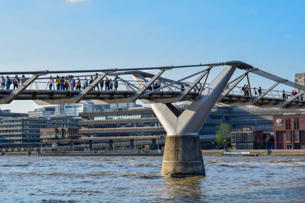 istock People Crossing the Millenium Bridge over the Thames 1135406972