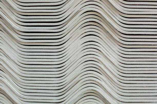 background texture of stack green gypsum roof tiles, raw material for industrial of construction