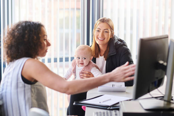 young mother re entering education