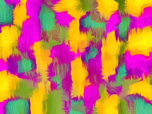 splash painting texture abstract background in pink yellow green