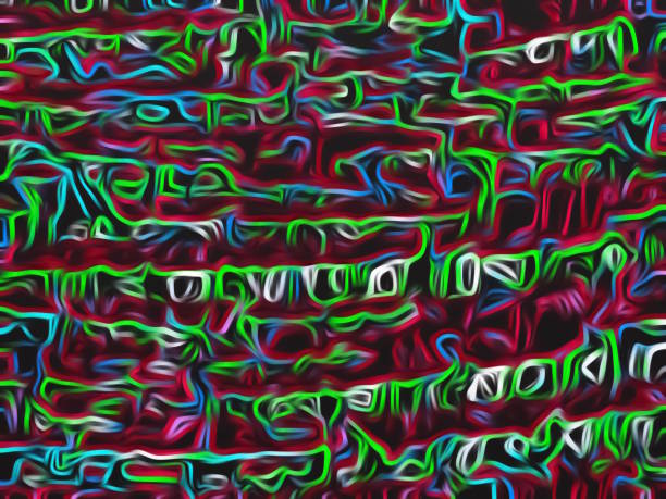 istock psychedelic painting texture abstract pattern background in red blue green black 1135411146