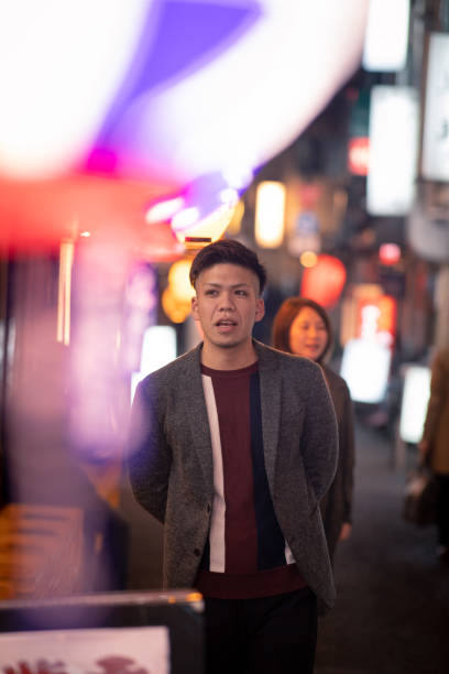 istock Young men visiting Japanese Izakaya alley after work 1135419039