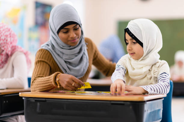 istock Muslim teacher and student 1135420329