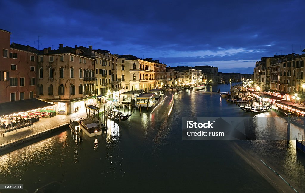 Grand Canal wieczorem, Wenecja - Zbiór zdjęć royalty-free (Architektura)