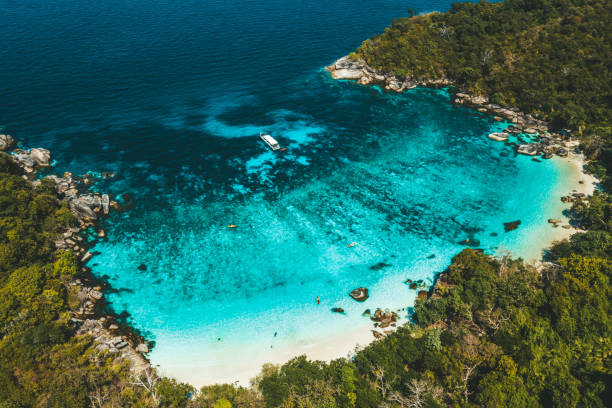 istock Aerial View of Boulder Island, Myanmar 1135430152