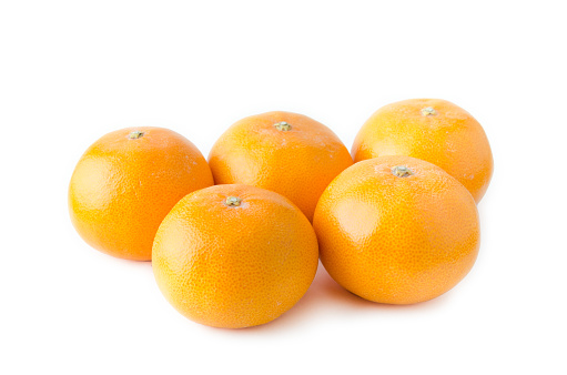 Japanese orange on white background.