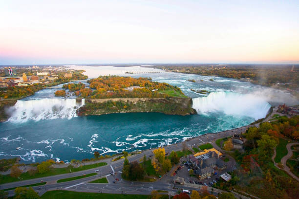 istock Aerial Niagara Falls in autumn 1135431122