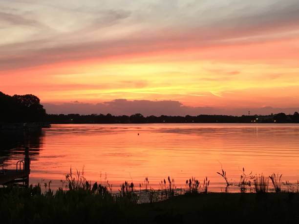 istock Beautiful sunset over Lake Virginia 1135432771