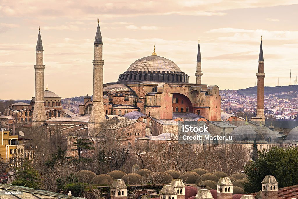 Hagia Sophia in Sultanahmet district, Istanbul. Turkey. The famous Hagia Sophia mosque Sultanahmet district, now a beautiful museum. Istanbul, Turkey Anatolia Stock Photo