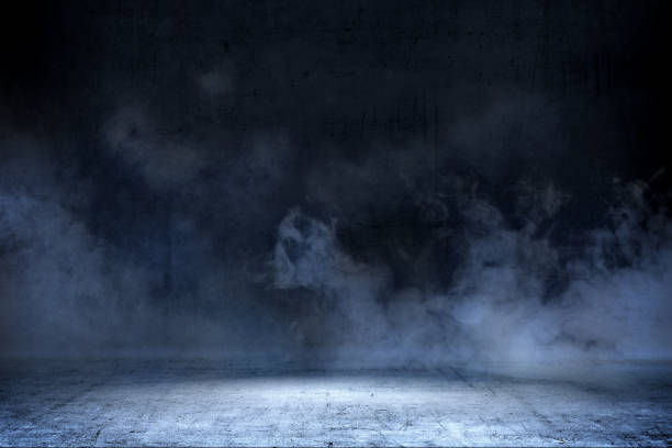 istock Room with concrete floor and smoke 1135438279