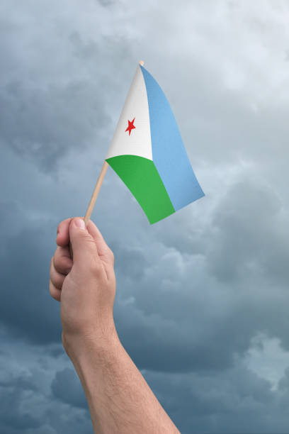 istock Djibouti Flag held high 1135444703