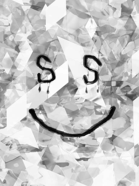 smiling money face in black and white