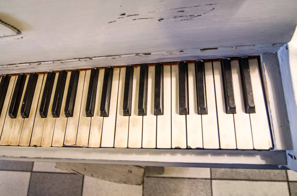 istock piano with old white and black keys for your music 1135447554