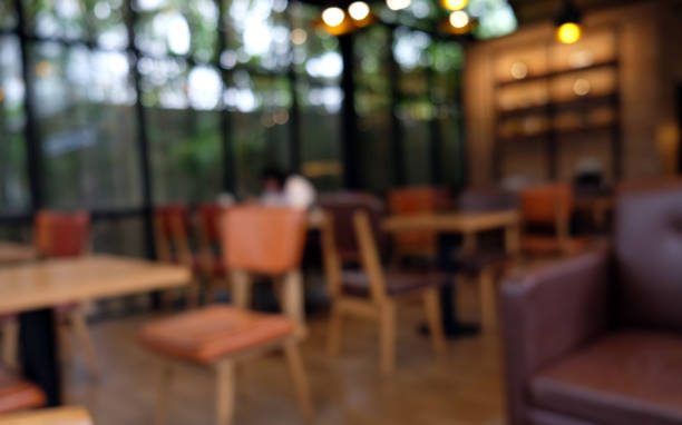 istock Blur coffee shop - cafe blurred with bokeh background, vintage style 1135448521