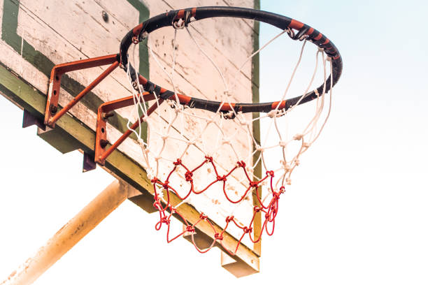 istock old vintage basketball hoop isolate white background 1135449432