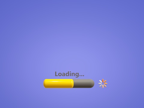 Loading Process Screen On Light Blue Background Load Process More Than ...