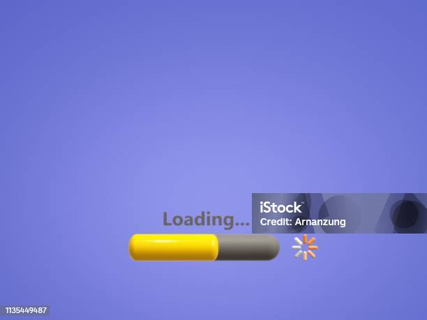 Loading Process Screen On Light Blue Background Load Process More Than ...