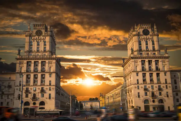 Photo of Minsk gate to the city.