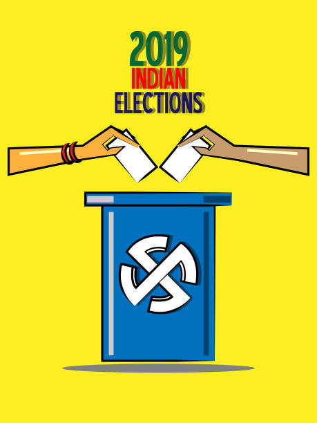 illustrazioni stock, clip art, cartoni animati e icone di tendenza di elezioni indiane di loksabha 2019 - votazione immagine