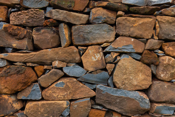 istock A textured background closeup of a rustic stone wall. 1135461766