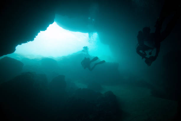istock Scuba diver in cave diving 1135468990