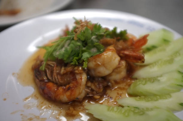 istock Shrimp with garlic pepper 1135469223