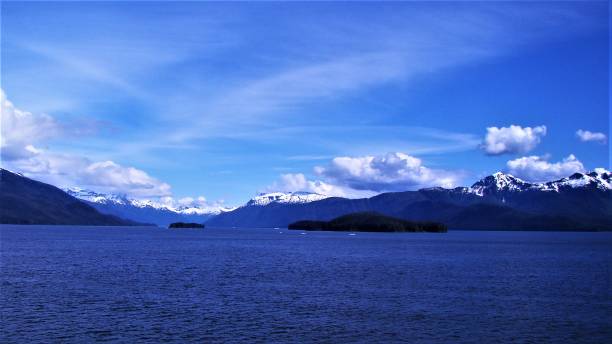 istock Alaska inside passage ocean and snow capped mountain view 1135470725