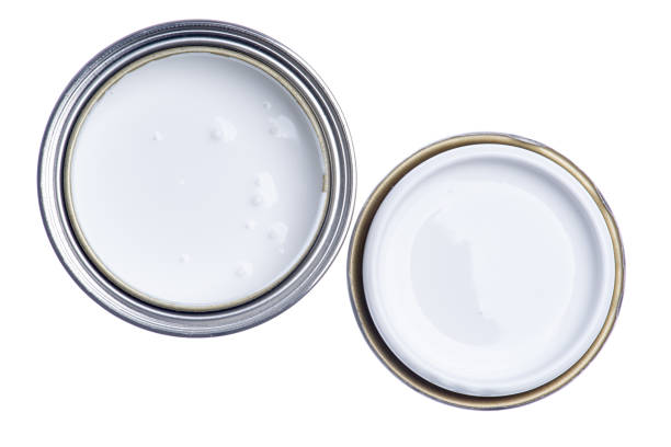 istock Can of White Paint Top View 1135476019