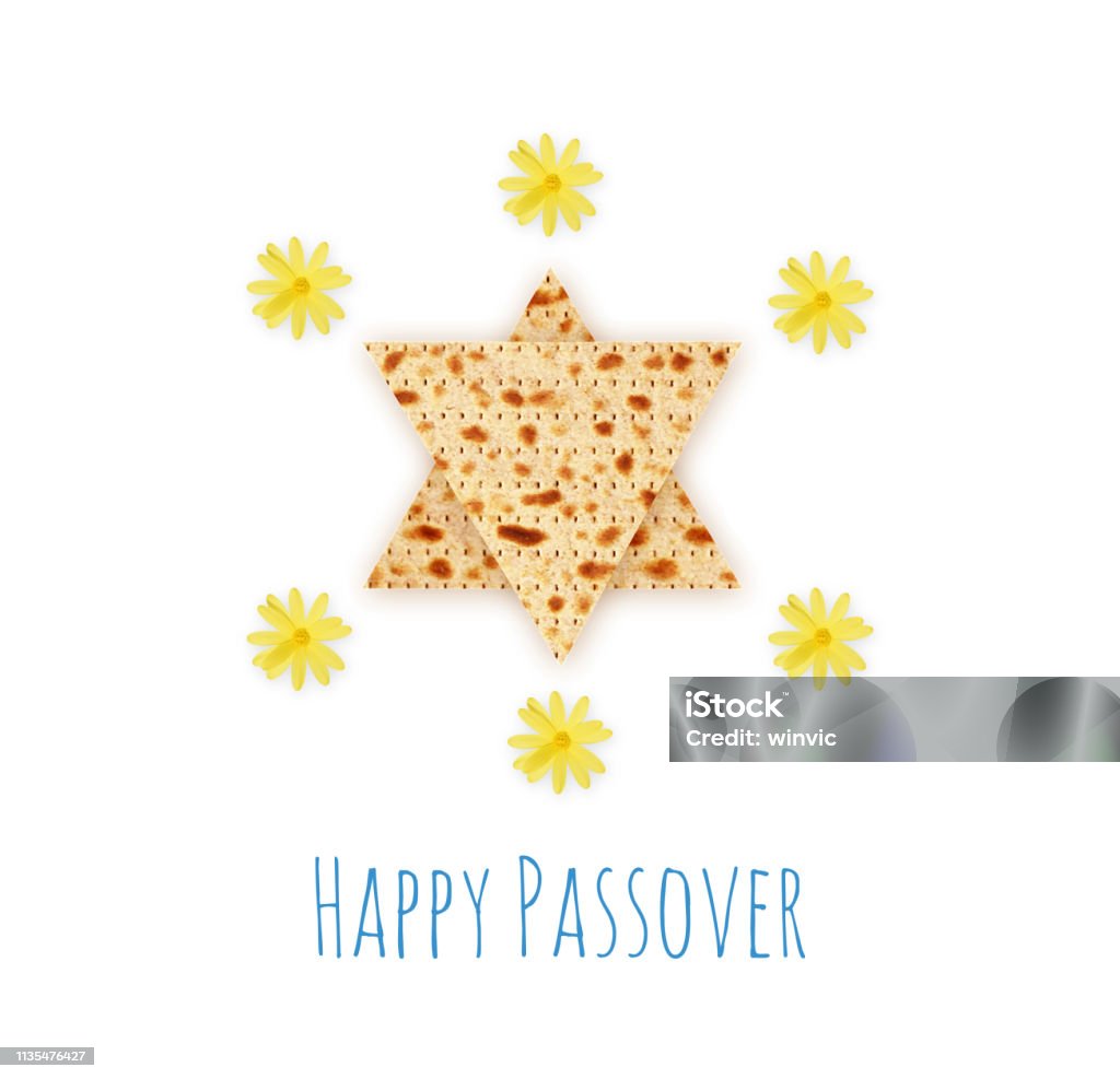 Happy Matza Konsep Happy Passover Matzah Terisolasi Di Atas Roti Paskah Tradisional ...
