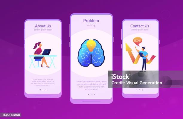 App Solution Graphics Innovative Solution App Interface Template Stock Illustration ...