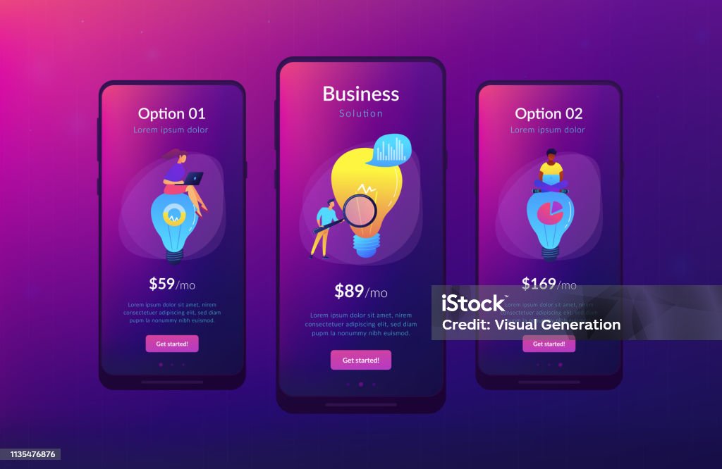 App Solution Graphics Business Solution App Interface Template Stock Illustration - Download ...