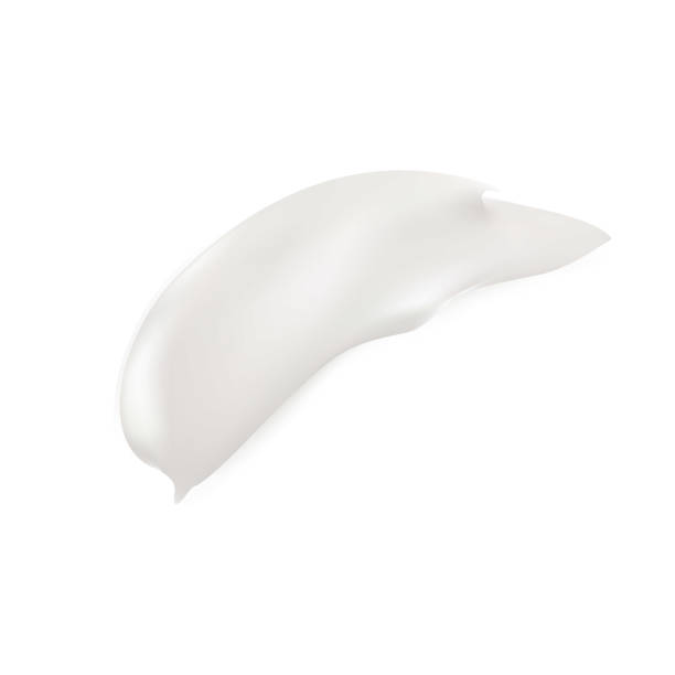 istock Cosmetic cream smear, realistic creamy or lotion texture, gel blob isolated on white background. Vector illustration for your design. 1135477555