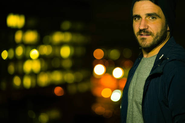 istock Urban man at night 1135483756