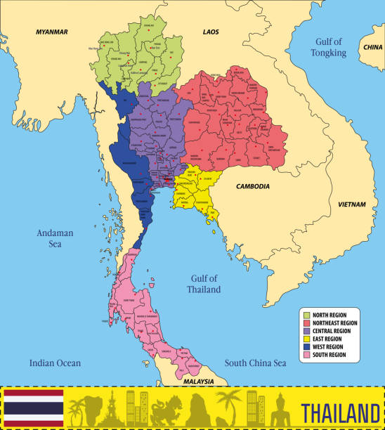 ilustrações, clipart, desenhos animados e ícones de mapa do vetor de tailândia - phuket province