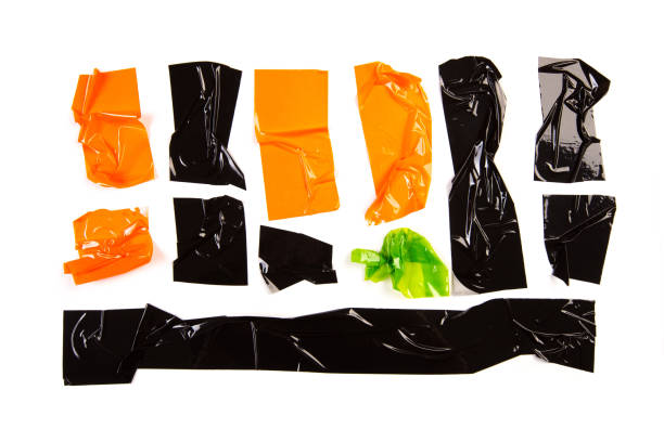 Set of colour  tapes on white background.  - Image