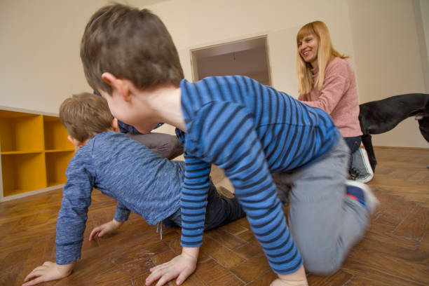 istock Taking A Fun Break Of Unpacking 1135484134