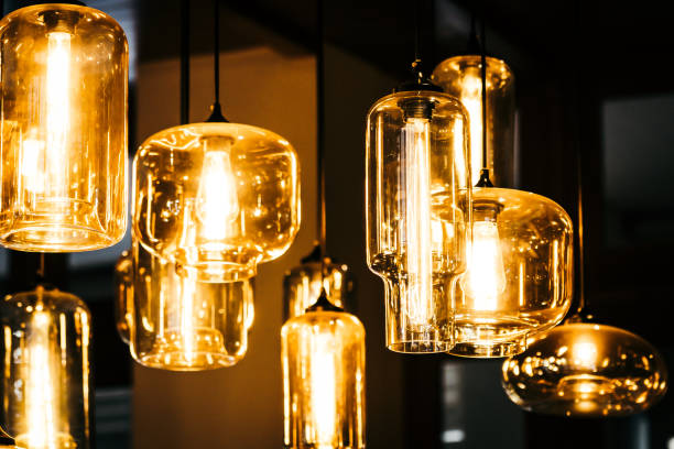istock Beautiful Light lamp bulb decoration interior of room 1135484510