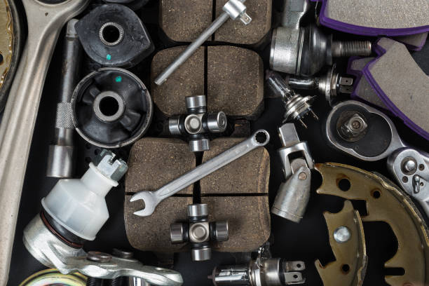 istock Various Car parts on dark background 1135485288