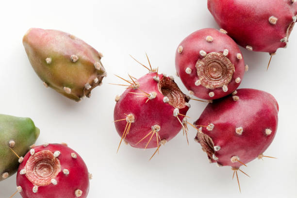 ficodindia - prickly pear fruit foto e immagini stock