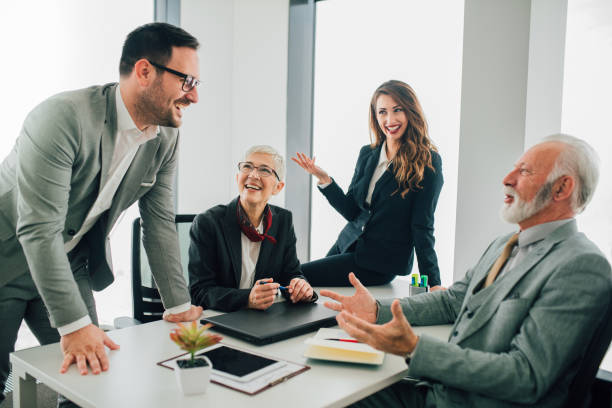 istock Business people talking at office 1135485890