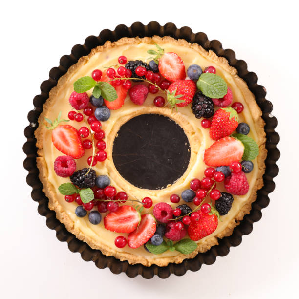 istock berry fruit tart with cream 1135488008