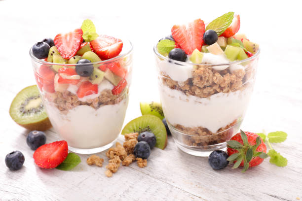 istock yogurt with muesli and fruits 1135488101