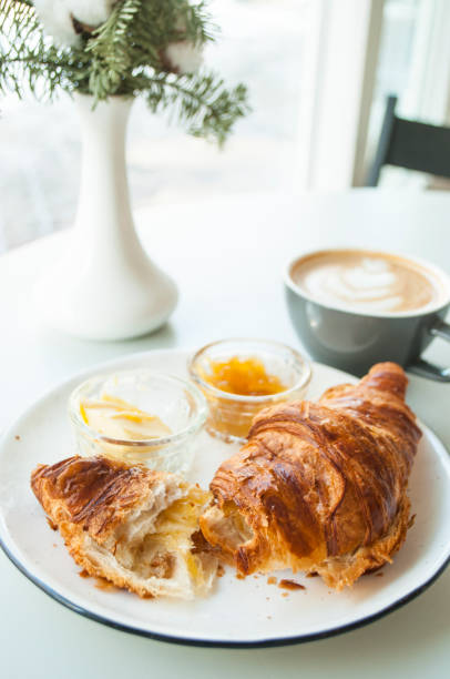 istock Flat lay of fresh french breakfast. 1135490719