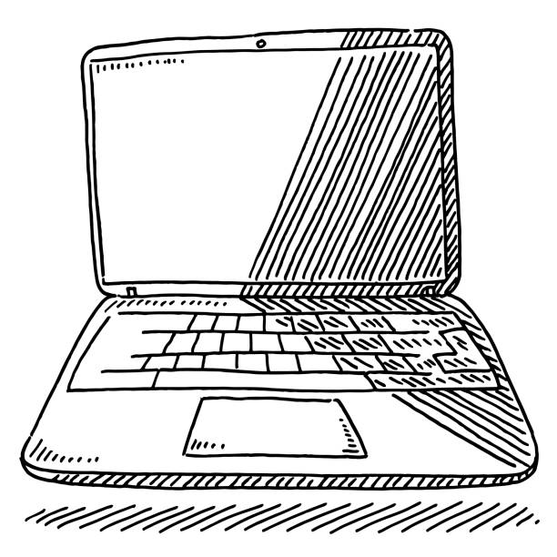 Laptop Side View Clipart