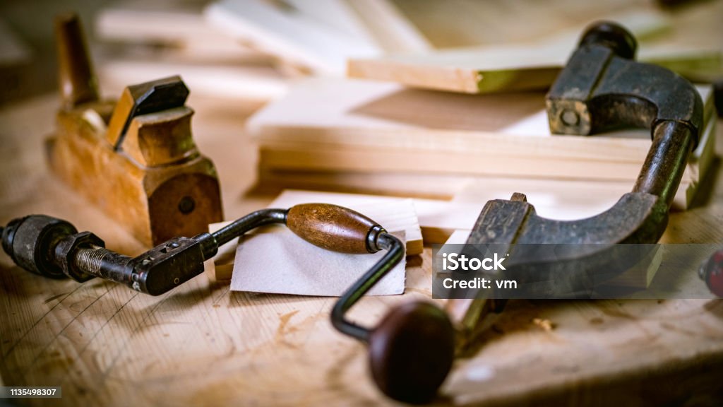 Many Carpentry Tools Carpentry Tools On A Desk Stock Photo - Download Image Now - Carpentry ...