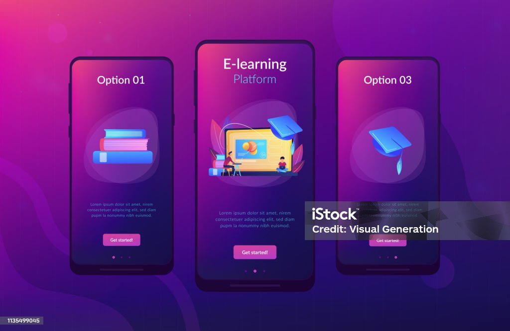 Vetores de Modelo De Interface De Aplicativo De Plataforma Educacional ...