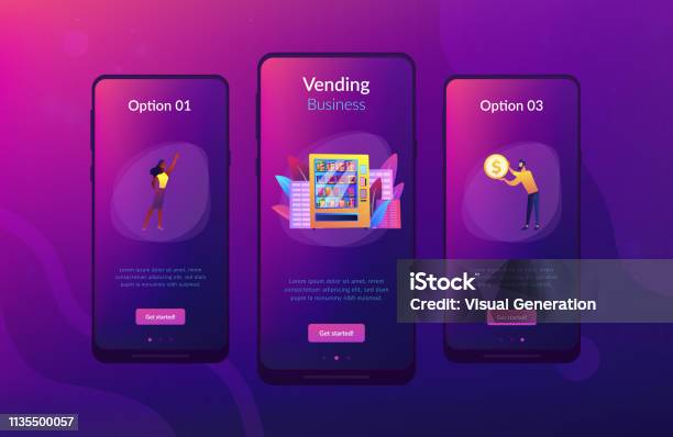 Vend App Vending Machine Service App Interface Template Stock Illustration ...