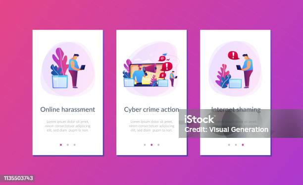 Internet Shaming App Interface Template Stock Illustration - Download Image Now - Blame, Abuse, Bright