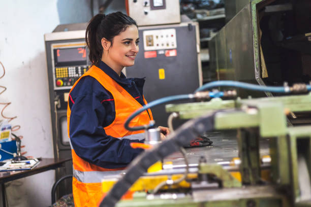 istock Young female engineer controlling the production 1135504382